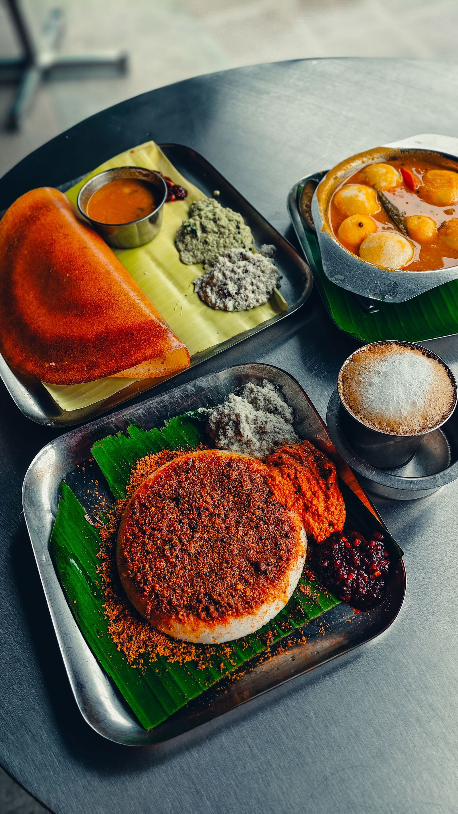 Dosa, idli and filter coffee